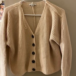 American Eagle women’s light pink cropped cardigan